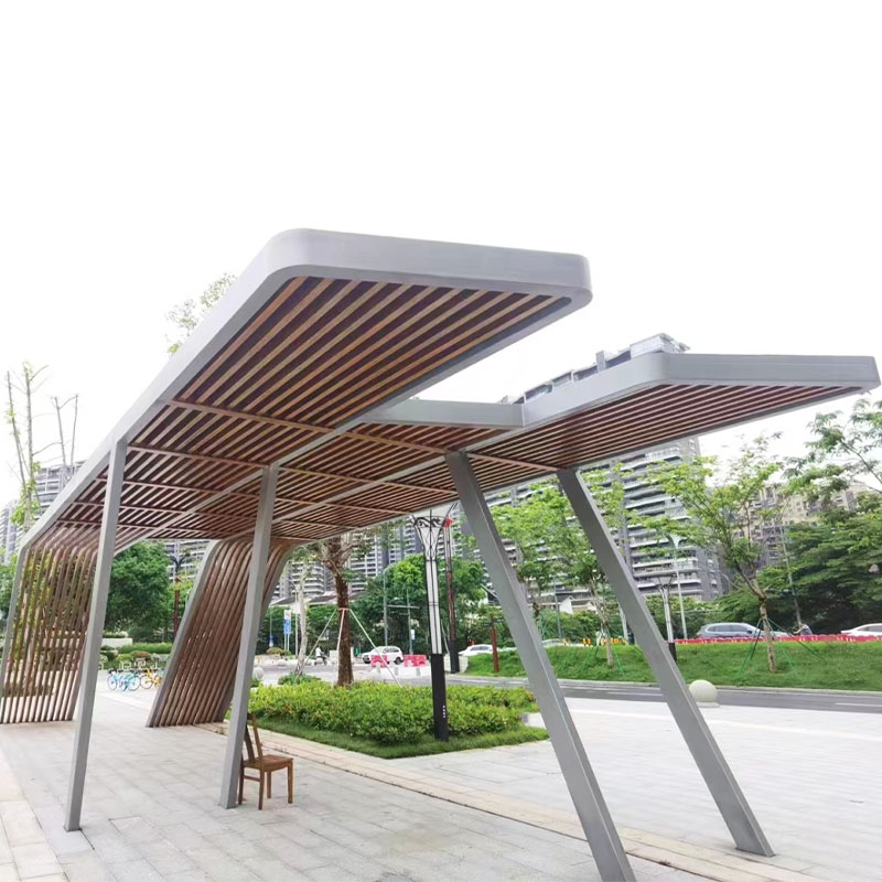 Pergola en matériau composite imitation bois